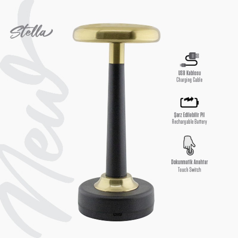 Stella Şarjlı Dokunmatik Masa Lambası